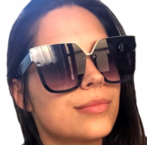 

Okulary Oversize damskie kwadratowe cieniowane