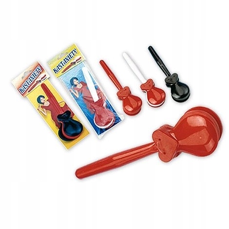 Kastaniety Kolorowe Zabawka rytmiczna 17cm