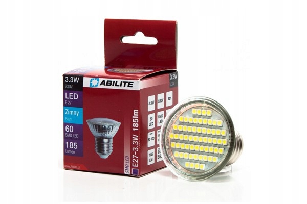 

Żarówka Ozdobna Led 3,3W E27 Zimna Reflektor