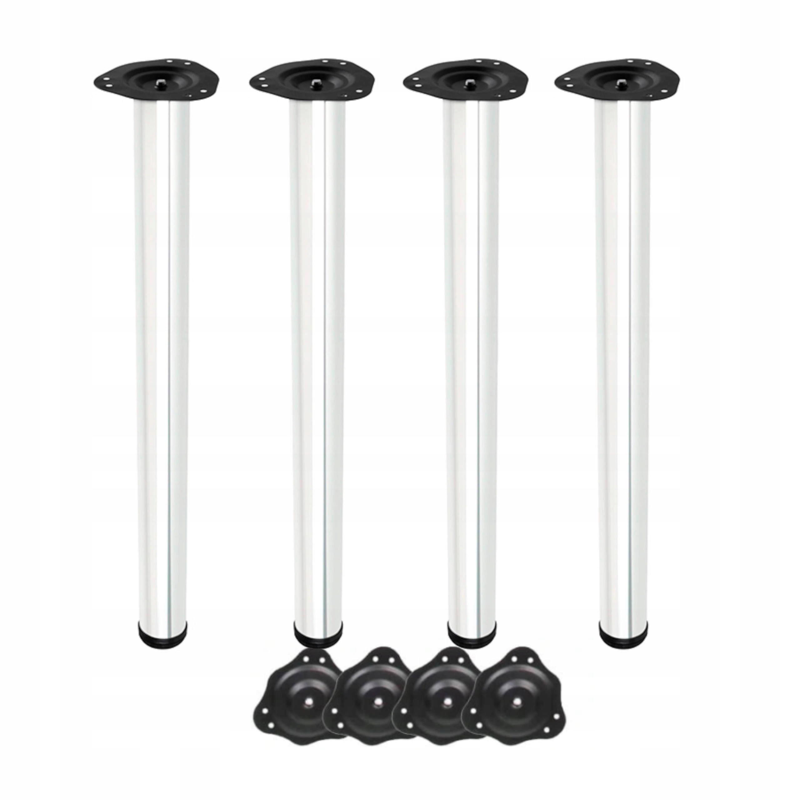 

4szt Nogi Meblowe 710mm fi60 Regulowane Białe
