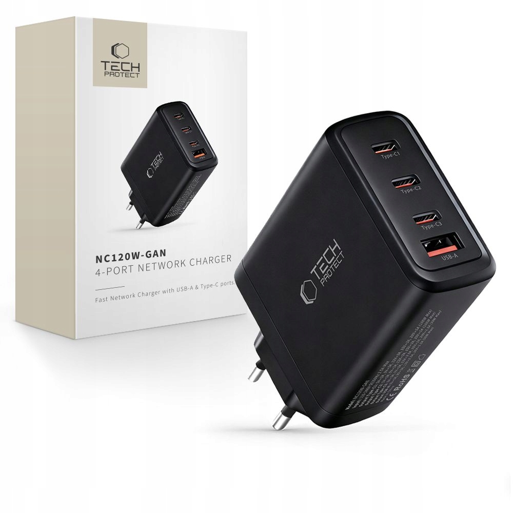 NC120W Gan Charger Pd 120W QC3.0 Domácí síťová nabíječka Rychlá Usb-c
