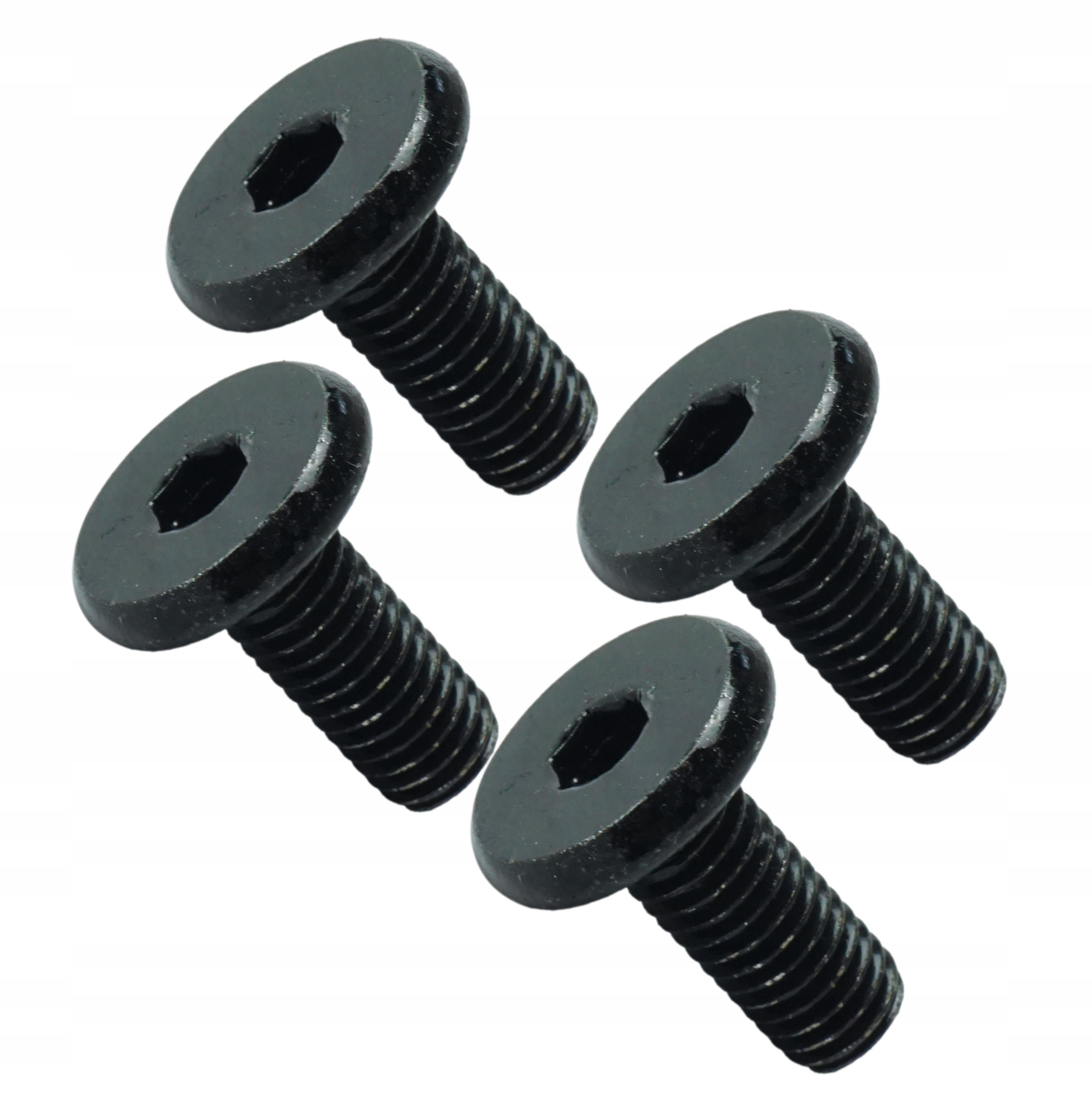 100 x šroub M8 x 20 mm, plochá hlava na imbus, nábytkový šroub, metrický, černý