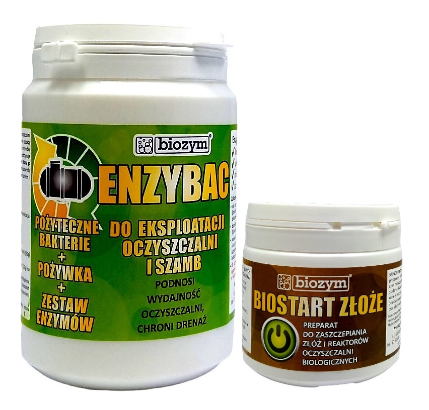 ENZYBAC + BIOSTART złoże DO OCZYSZCZALNI I SZAMBA