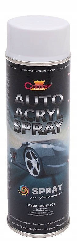 

Spray Auto Acryl Biały Połysk 500 ml Champion