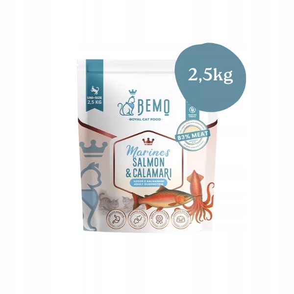 Bemo Cat Marines karma sucha dla kota z łososiem i kalmarami 2,5kg