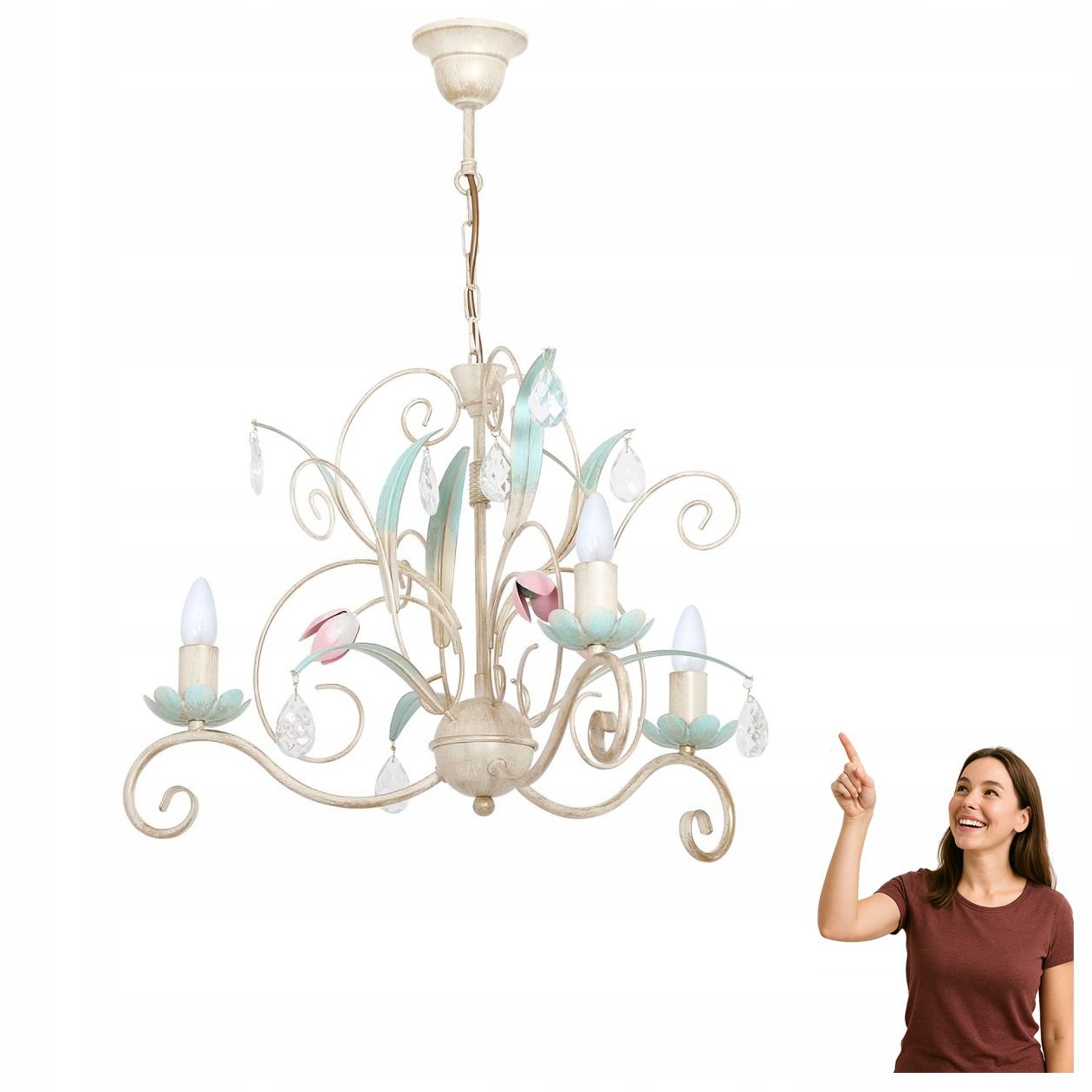 Klasický trojramenný luster Luce 446 Luminex