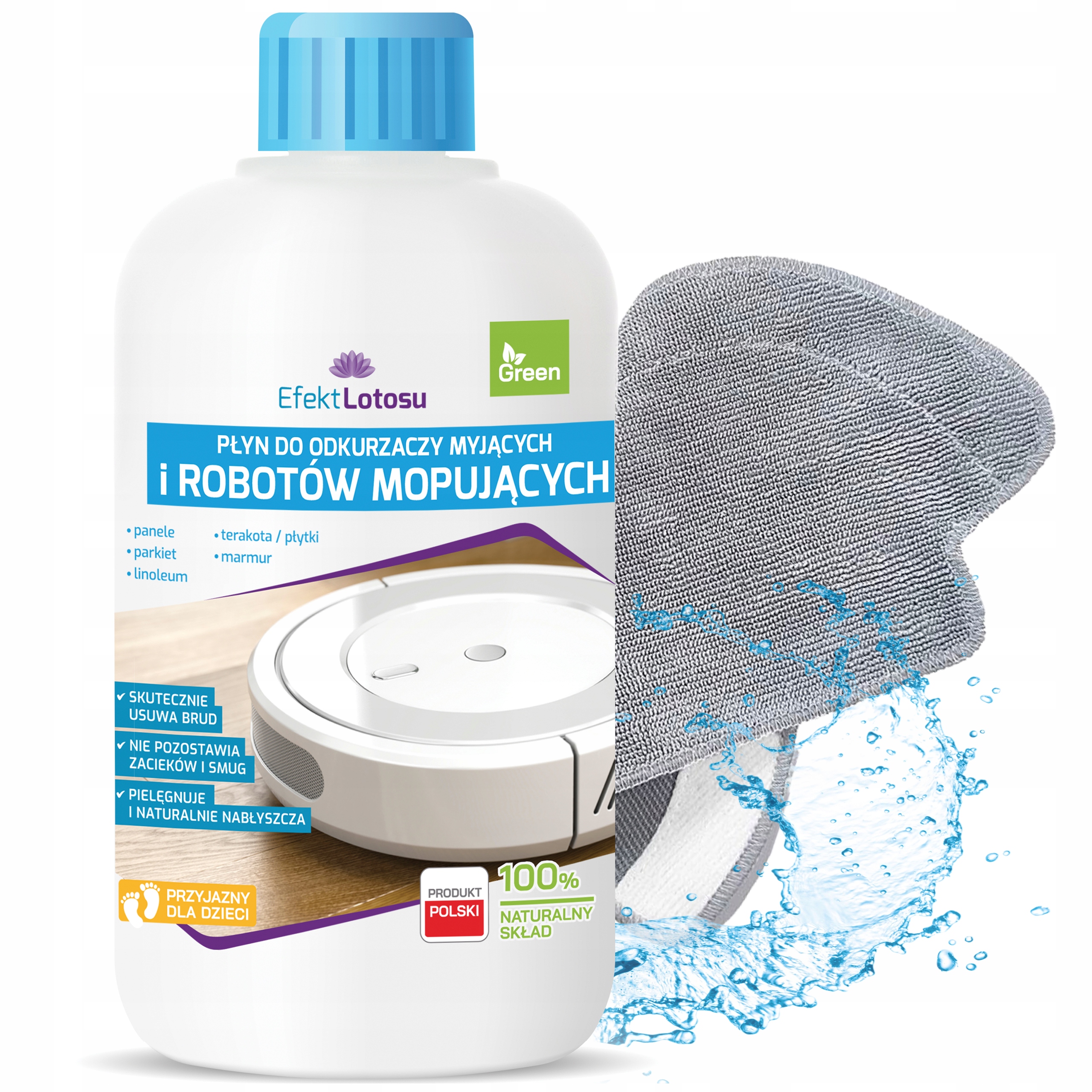 PŁYN DO ROBOTÓW MOPUJĄCYCH MYJĄCYCH SPRZĄTAJĄCYCH + MOP DO XIAOMI VIOMI