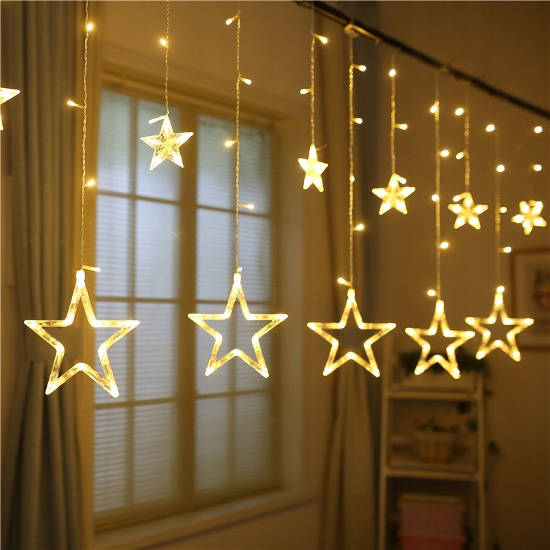 

Kurtyna Świetlna Gwiazdki Lampki Choinkowe 138 Led
