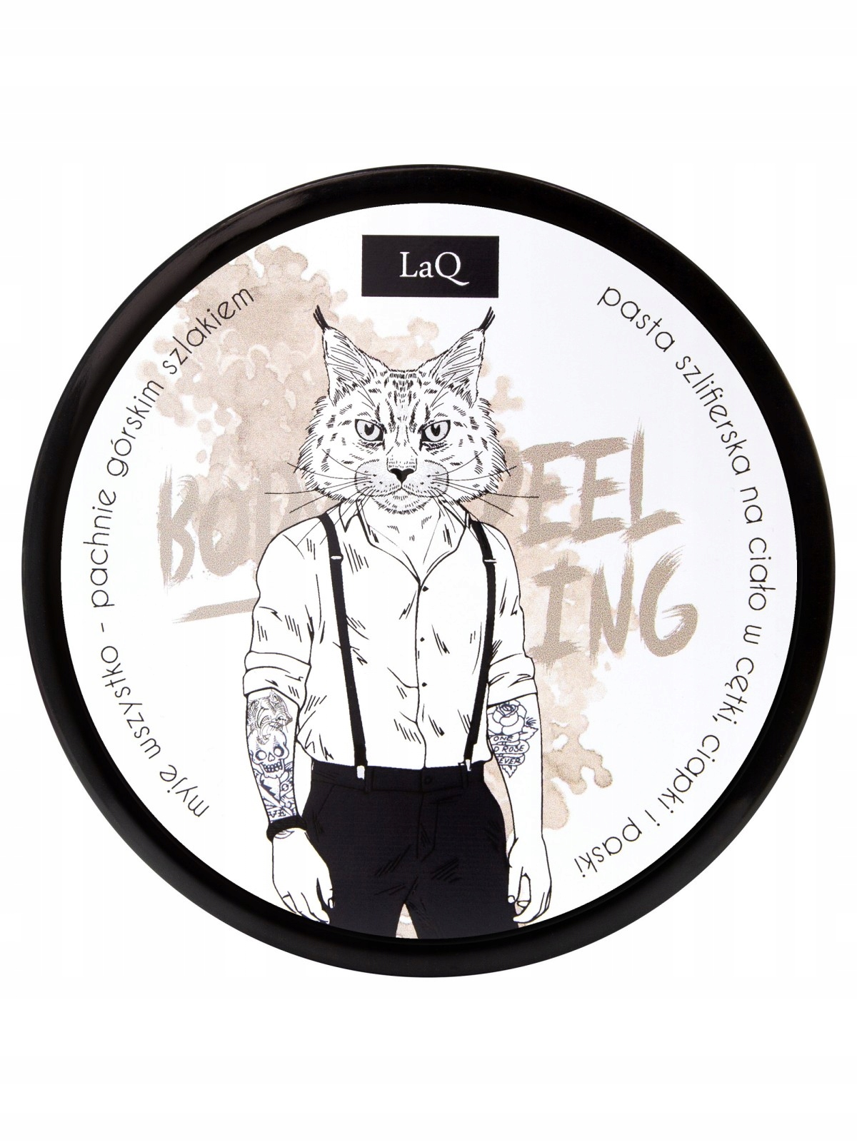 LAQ RYSZARD ZESTAW 3cz OLEJEK + PEELING + MASŁO Opakowanie butelka z pompką