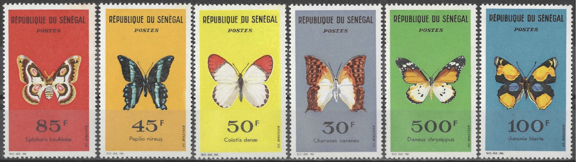 Senegal - fauna** (1963) SW 273-278