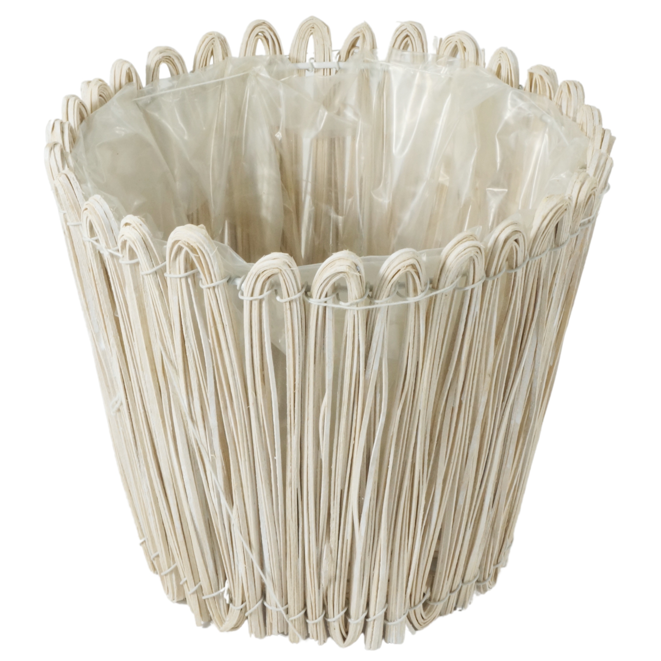 

Rattanowa osłonka na doniczkę 23 cm okrągła biała