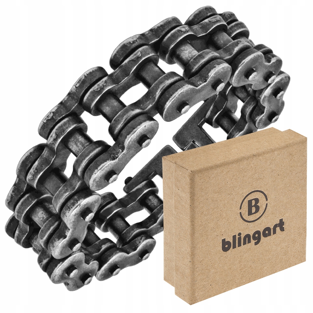 

Czarna bransoletka łańcuch Moto Chain 206g Gigant!