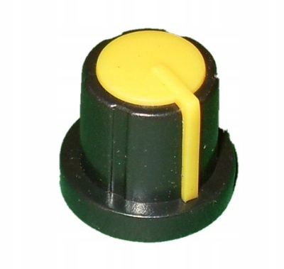 Gałka do potencjometru obrot żółta 17,5mm (0850)