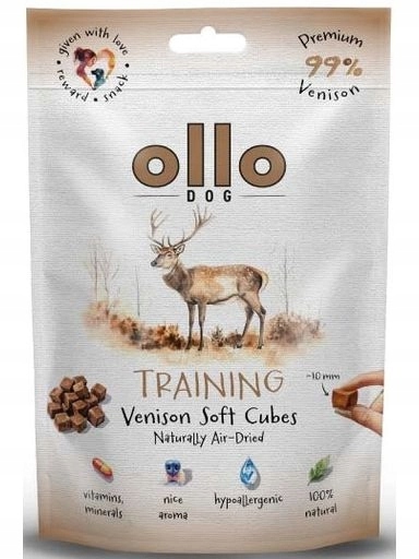 5x Ollo Sušené kostky tréninkové s jelením masem 80g