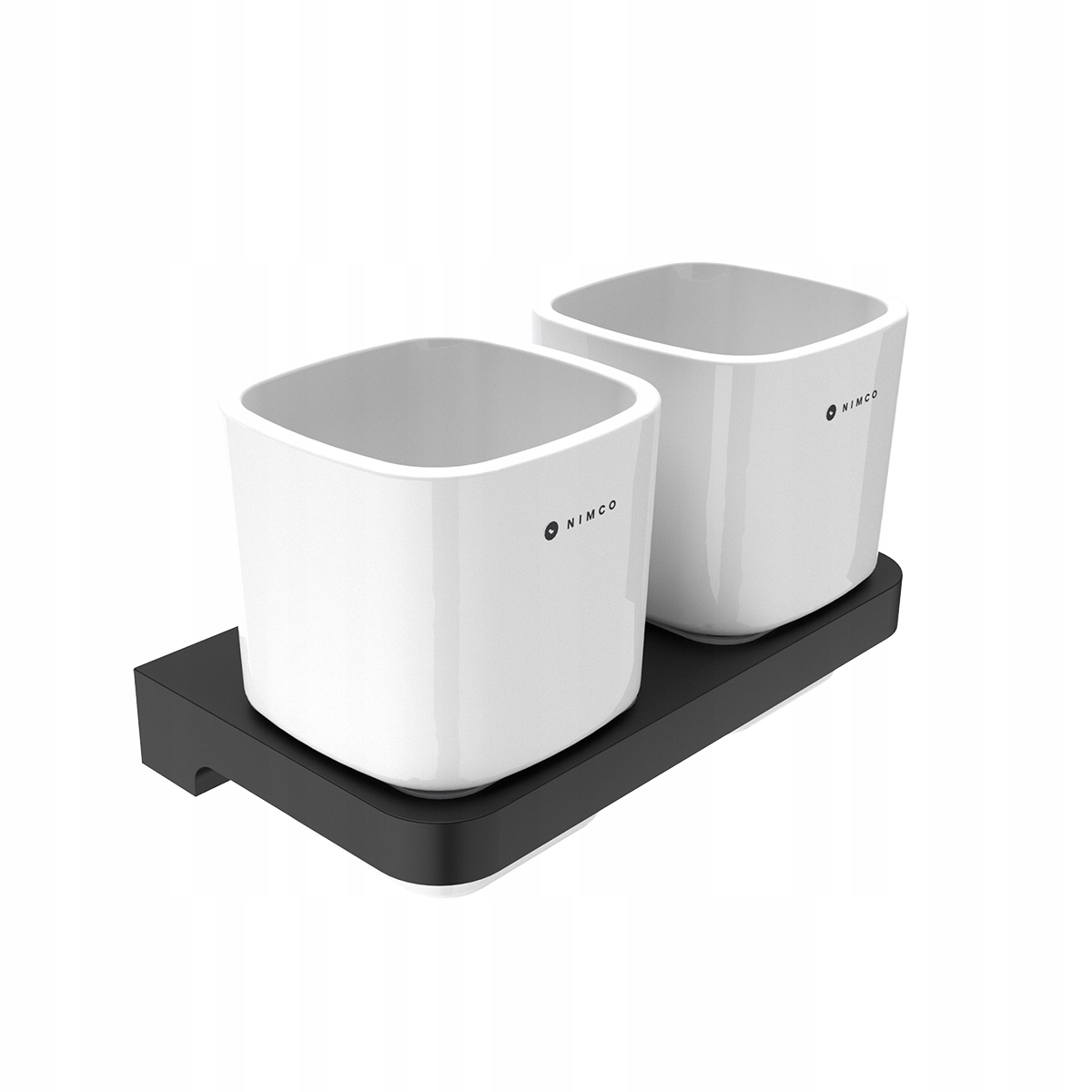 Nimco Maya Čierna držiak na zubné kefky, keramické poháriky Mac 29058DK-90