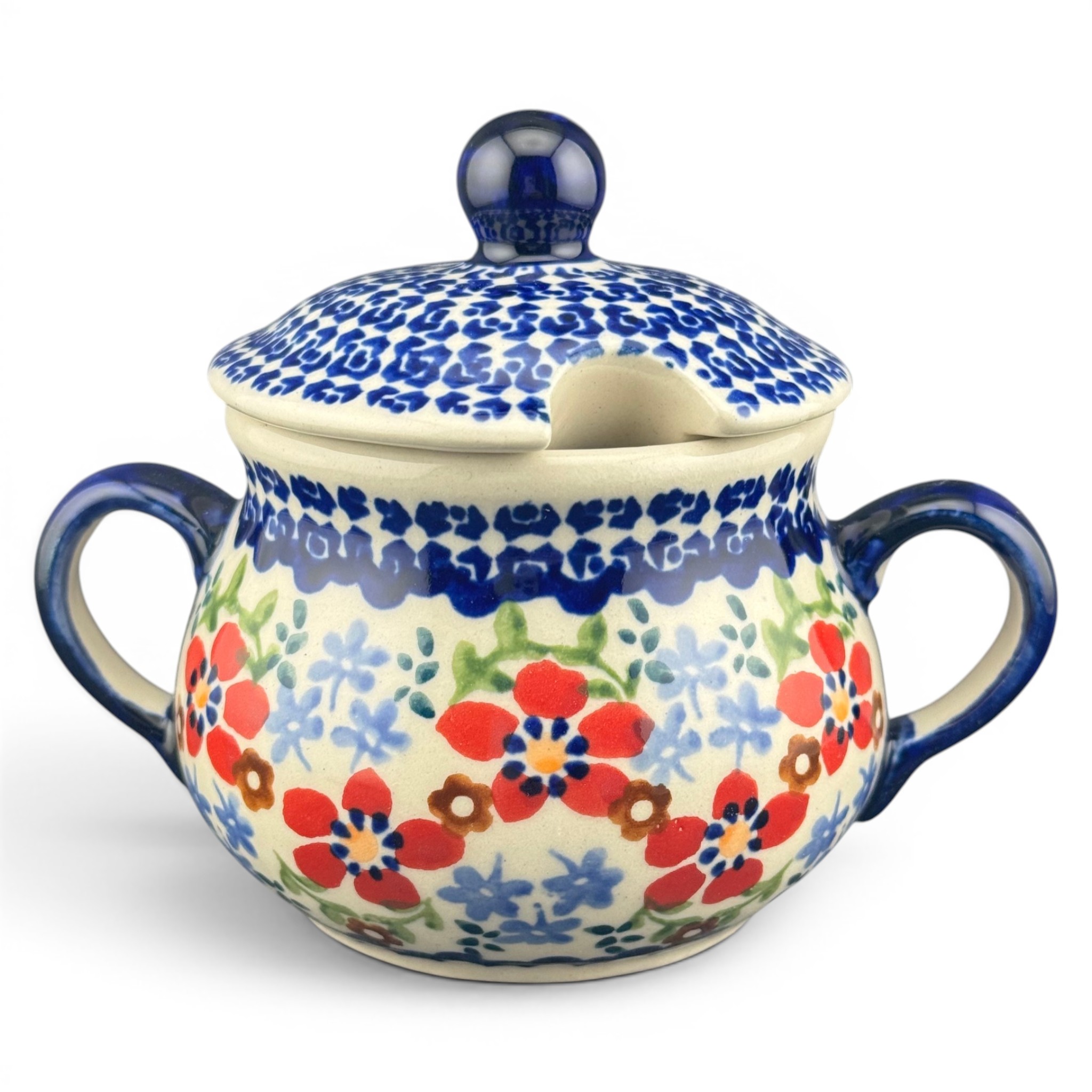 Cukiernica mała 180 ml Kwiatki dek. MM01 Ceramika Bolesławiec