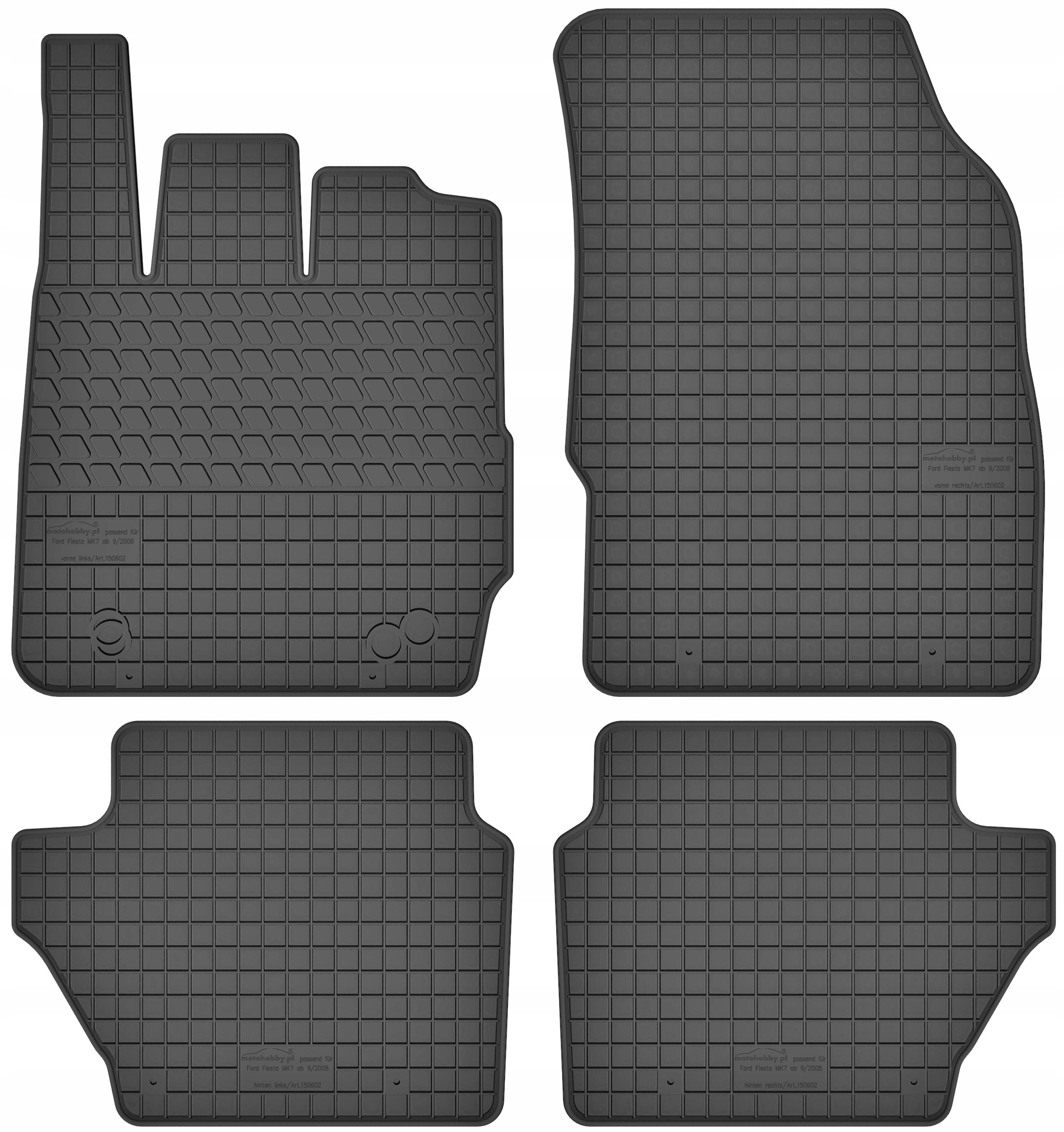 Коврики Мотохоббы резиновые 150602 4 el.