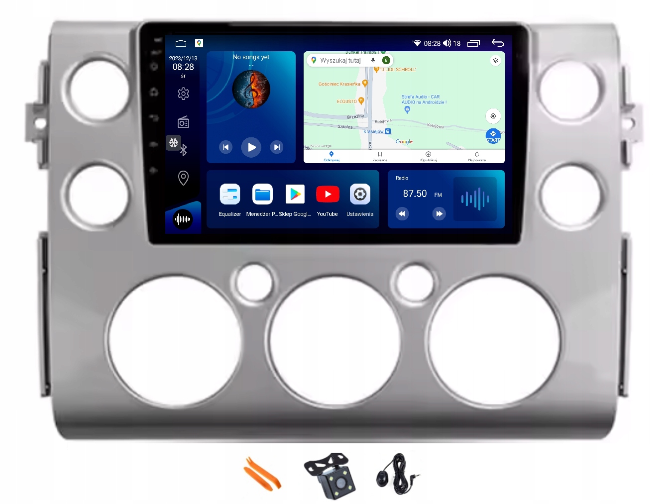 Radio Android Navigácia Qled Carplay Lte 128GB Gps Toyota fj Cruiser 06-16