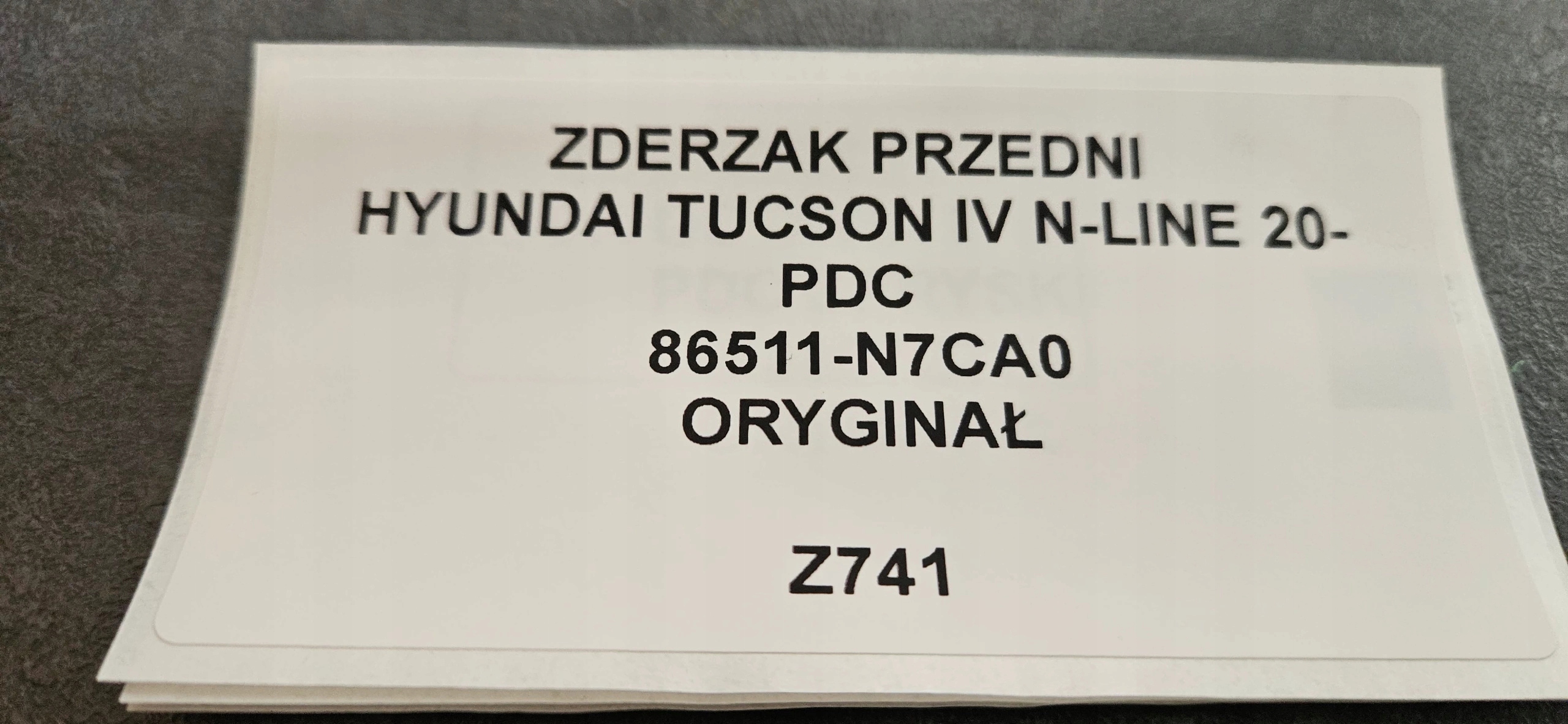 front bumper HYUNDAI TUCSON N-LINE 20- PDC