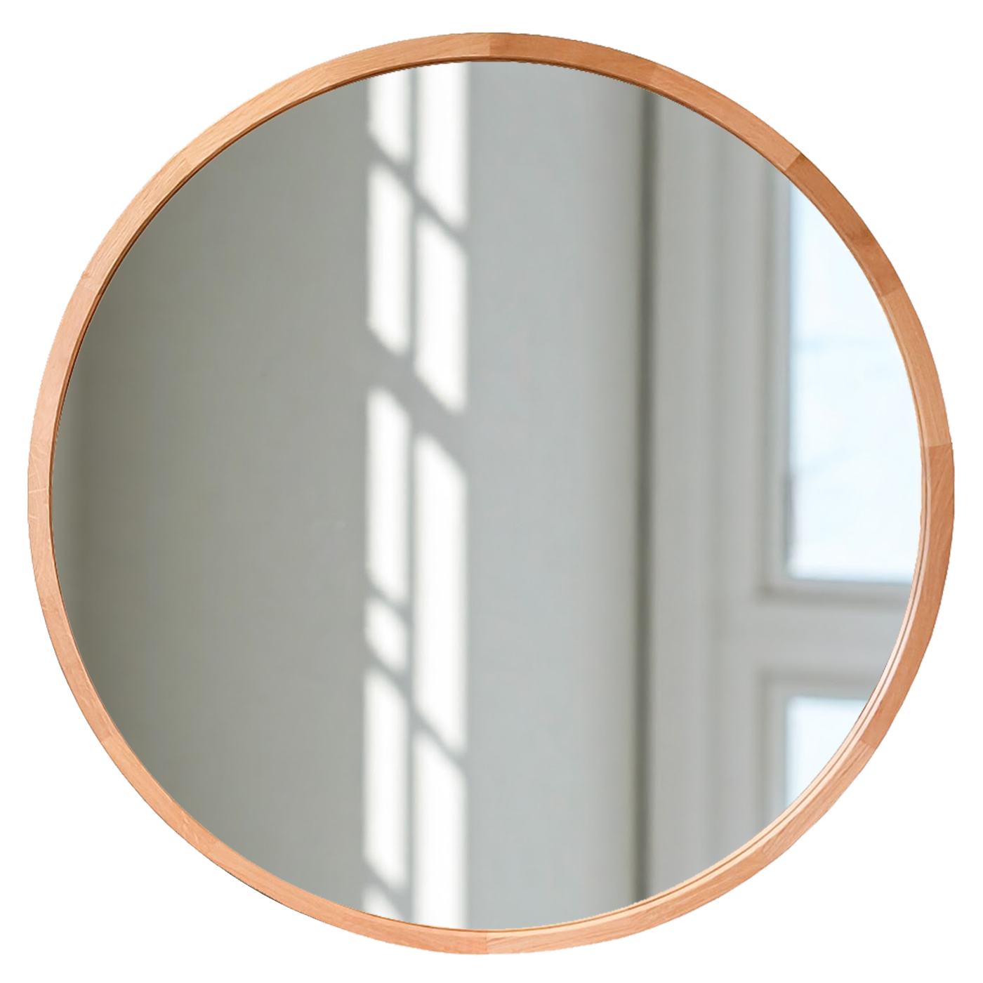 Nástenné zrkadlo Leja okrúhle fi800 drevo Dub do predsiene obývačky Stylové