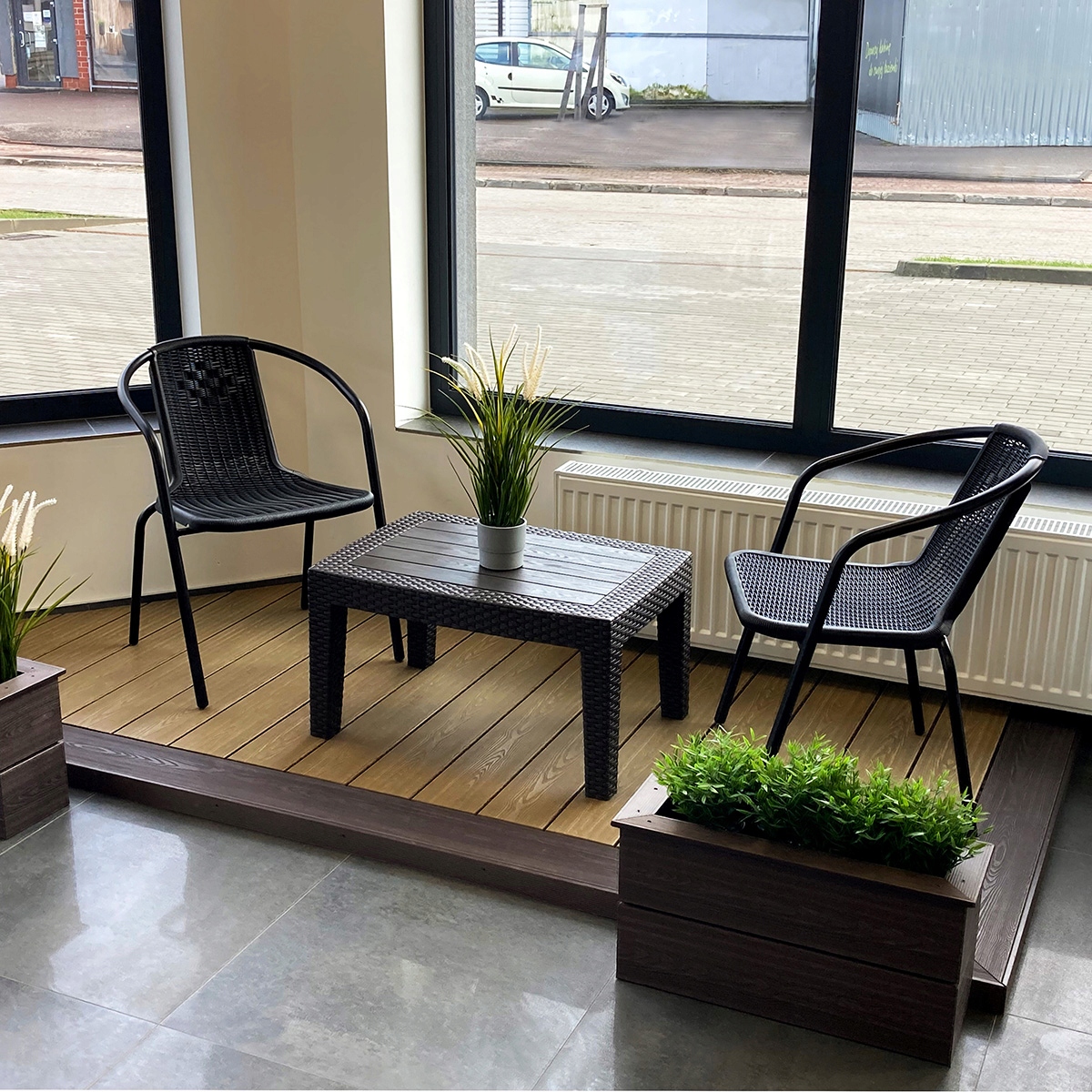 Zestaw 4 krzeseł ogrodowych - komplet FLORA Marka inna