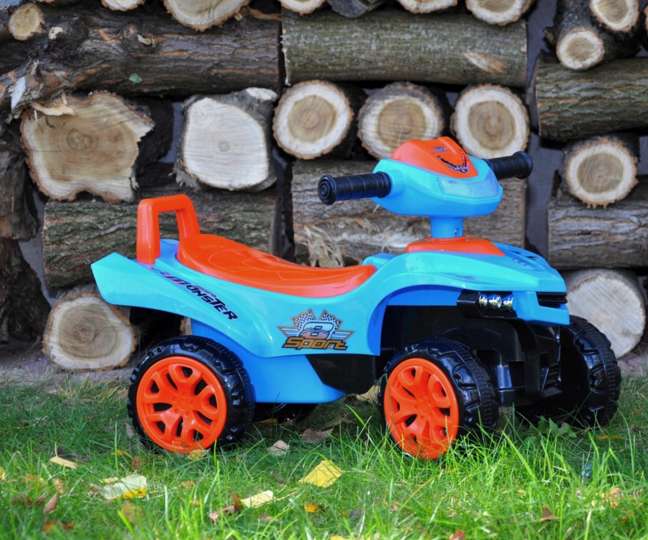 Pojazd Monster Pchacz Jeździk Zielony Auto Quad Marka Milly Mally