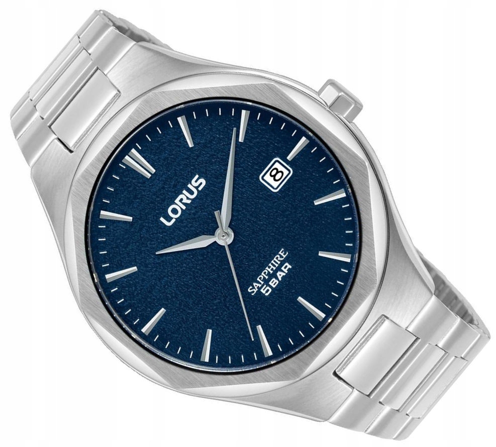 Modré 8HRANNÉ Vodotěsné Hodinky Lorus RS975DX9 Sklo