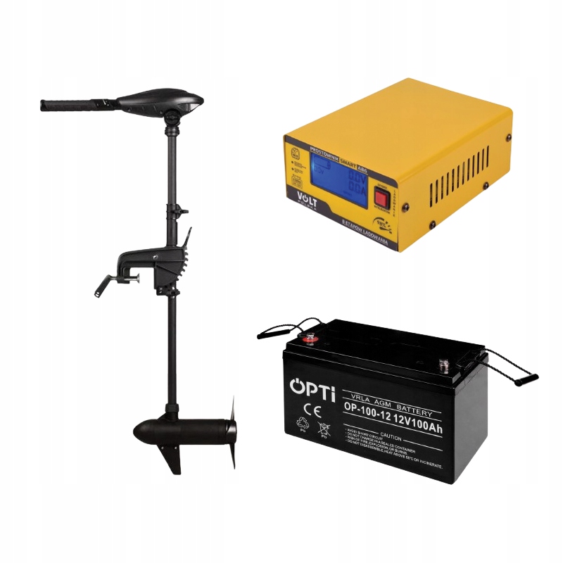 Sada motorů Haswing Osapian 55lb Akumulátor 100Ah Usměrňovač