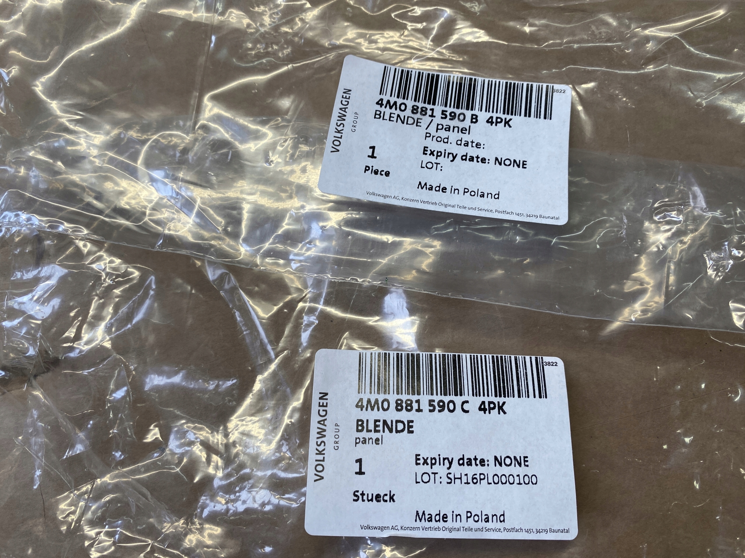 AUDI Q7 4M Blende Abdeckung oben SITZ