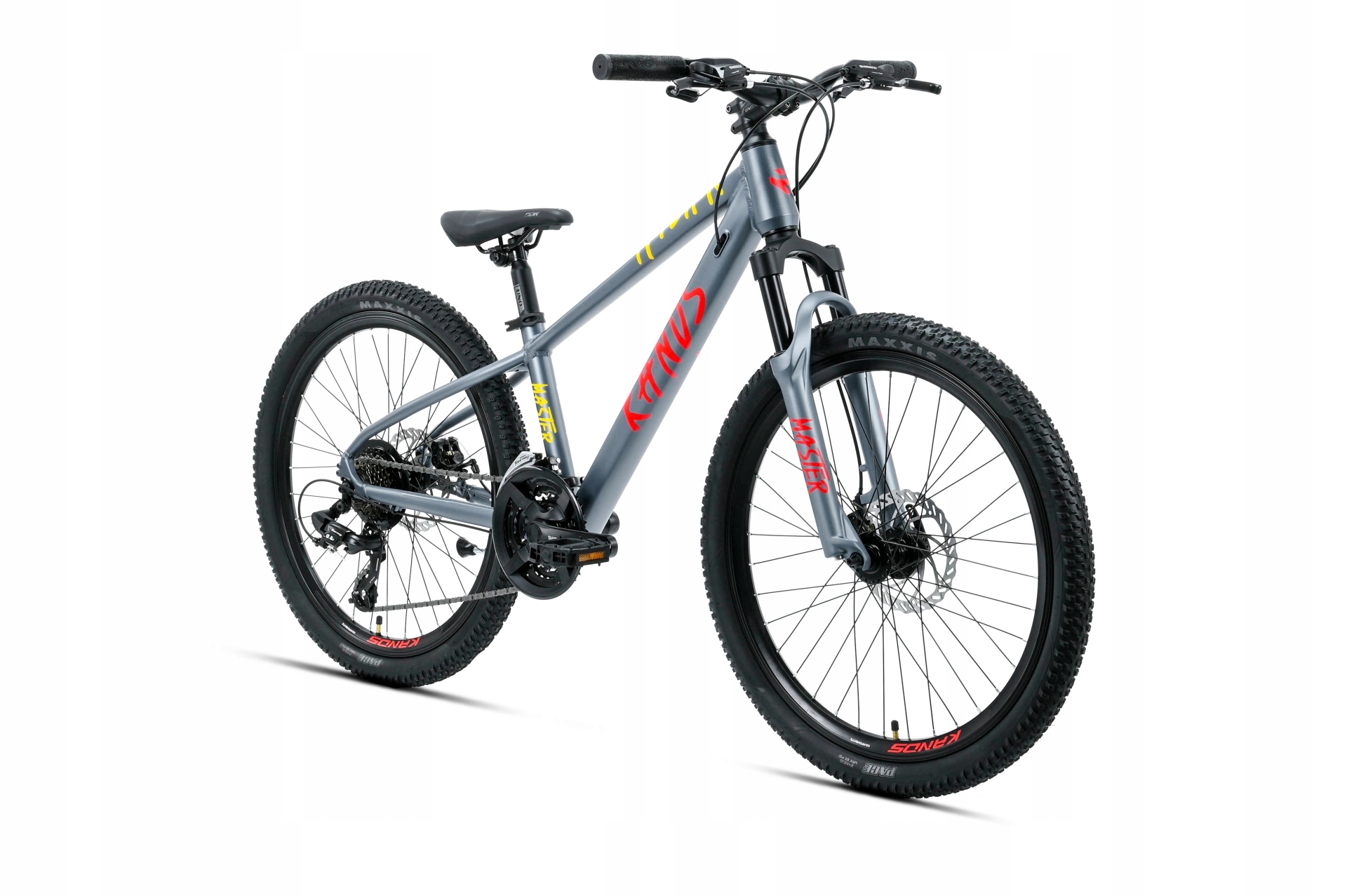 Rower młodzieżowy Mtb 24'' Kands Master grafitowy 2026 alu 2xTarcza