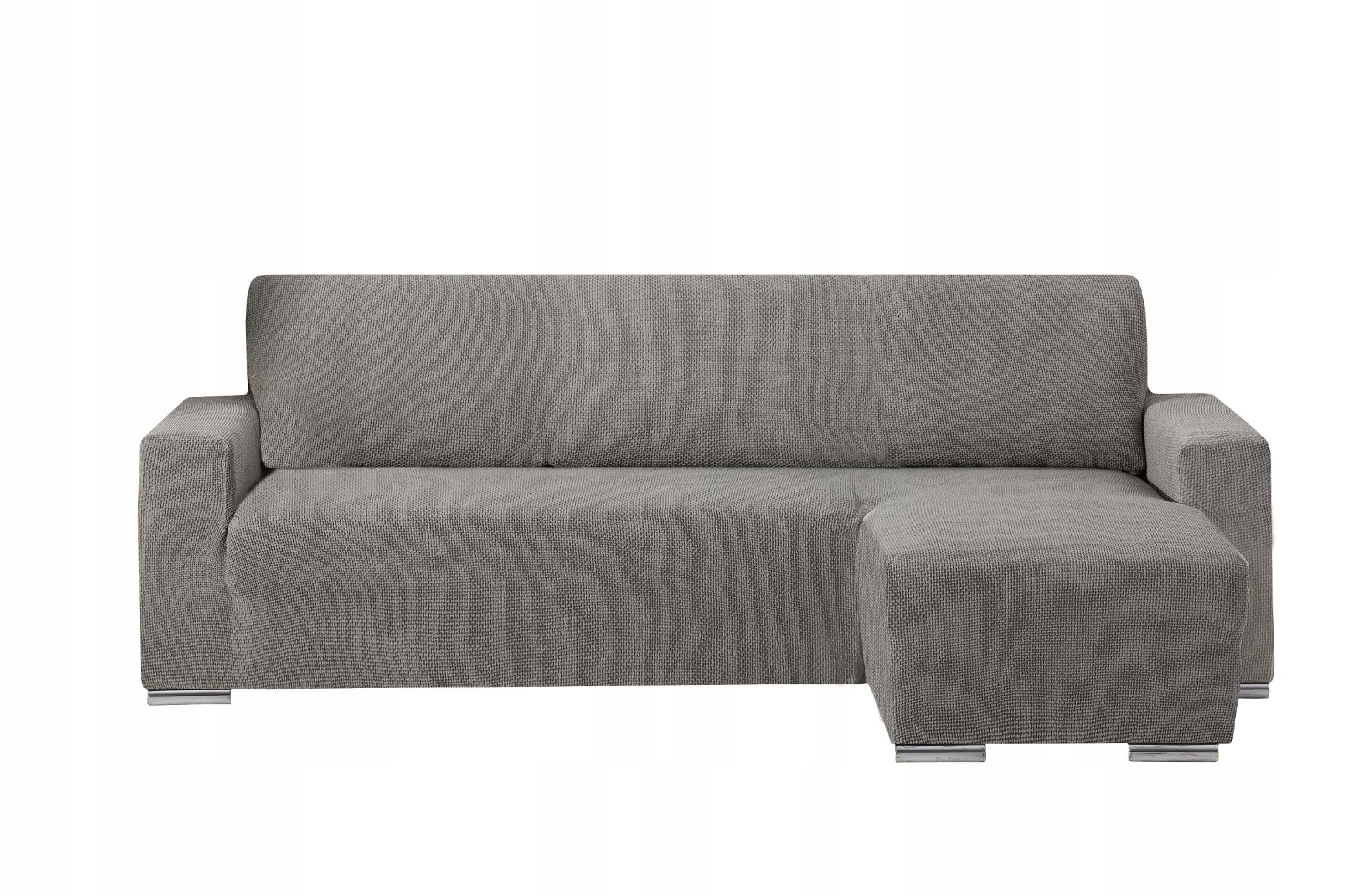 Elastický potah na pohovku s otomanovou pravou částí, přehoz na rohovku