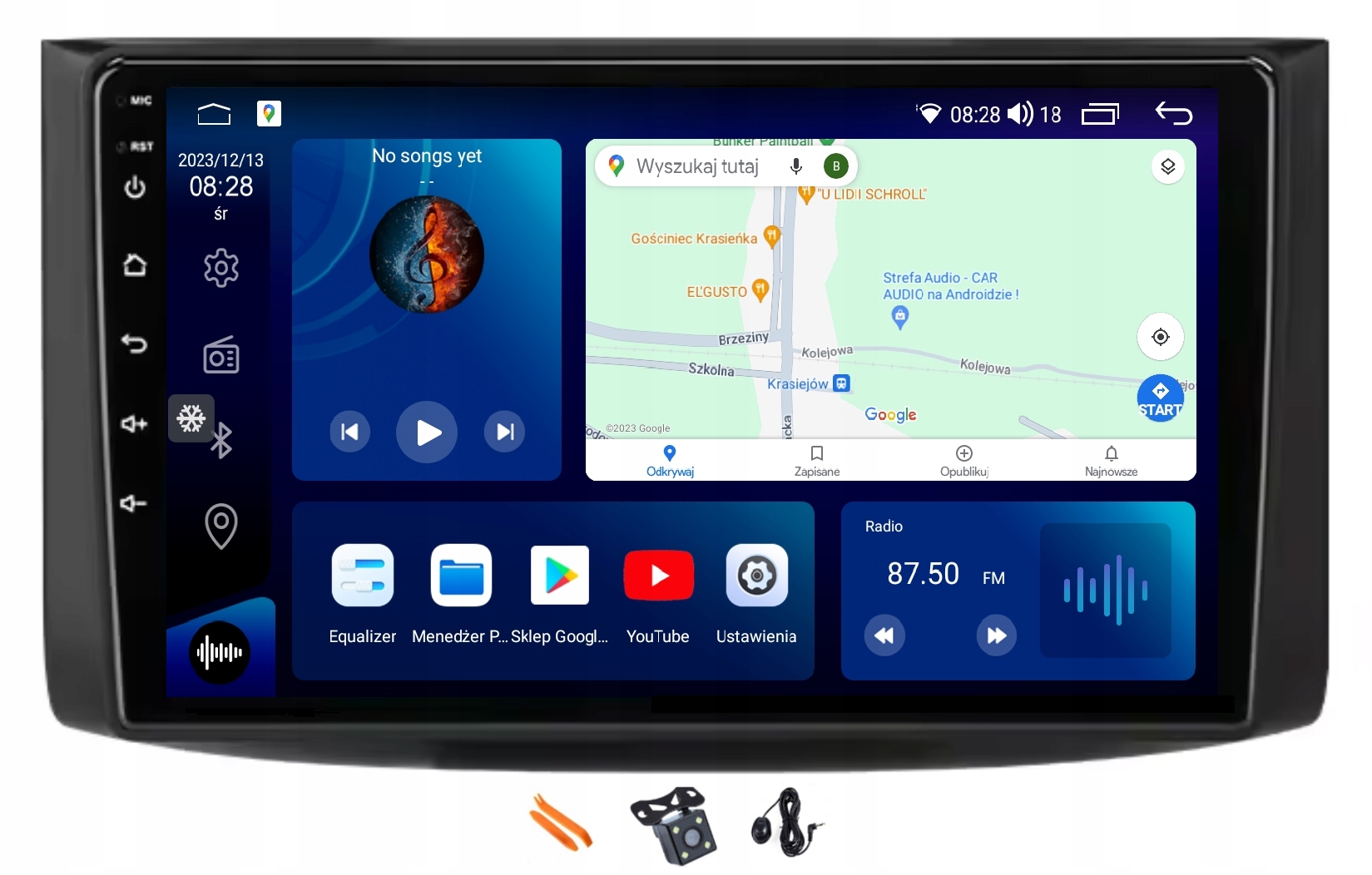 Rádio Android Navigácia Qled Carplay 256GB Lte Gps Dsp Chevrolet Aveo 06-12