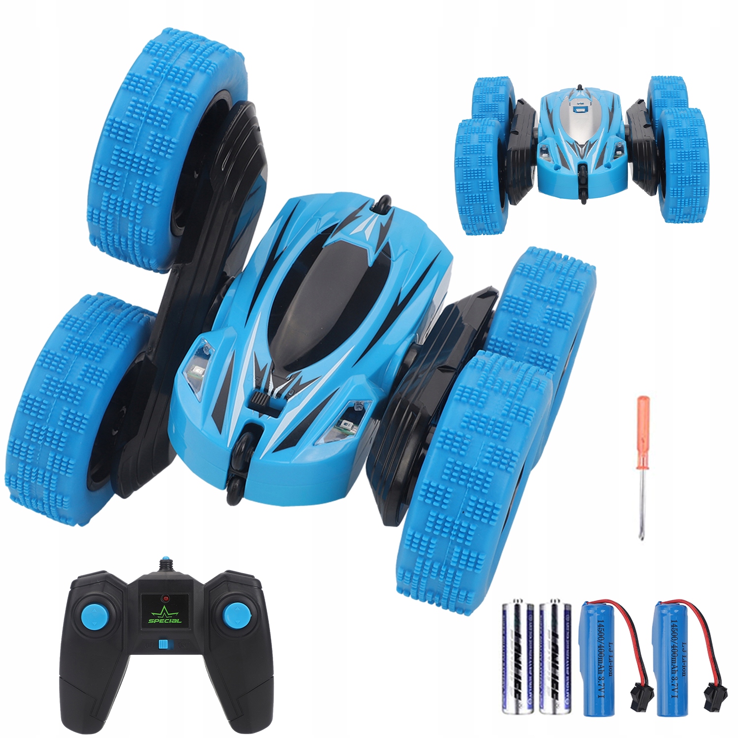 Dálkově Ovládané Kaskadérské Auto Dvojitou Stranou 360 Stupňů 2,4G Led