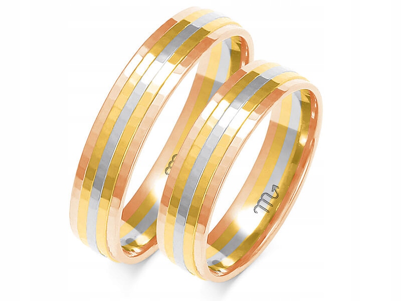 

Obrączki z białego złota do ślubu 14K 585 r 8 9 10