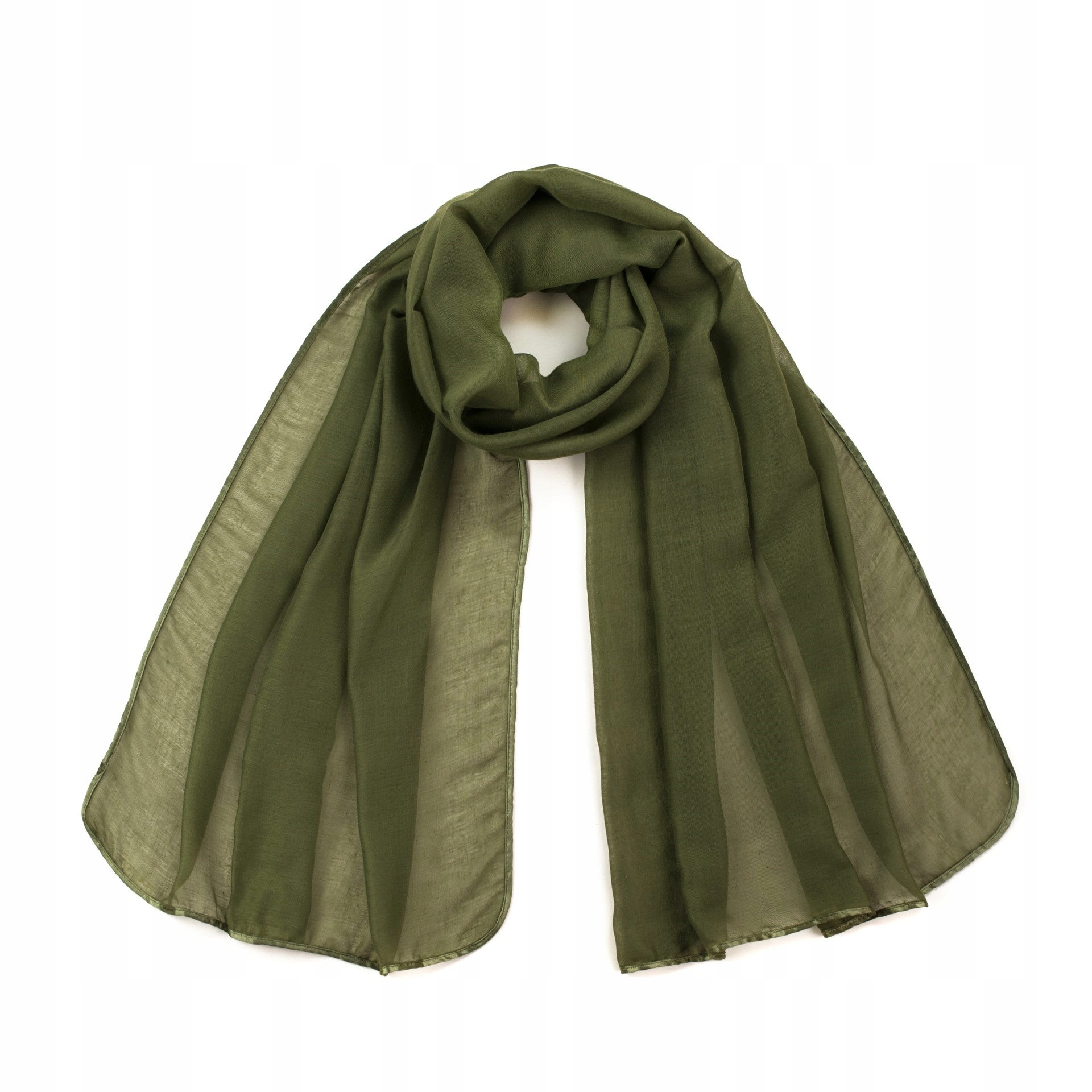 

Khaki Oliwkowy Lekki Szalik Młodzieżowy Cieniutki