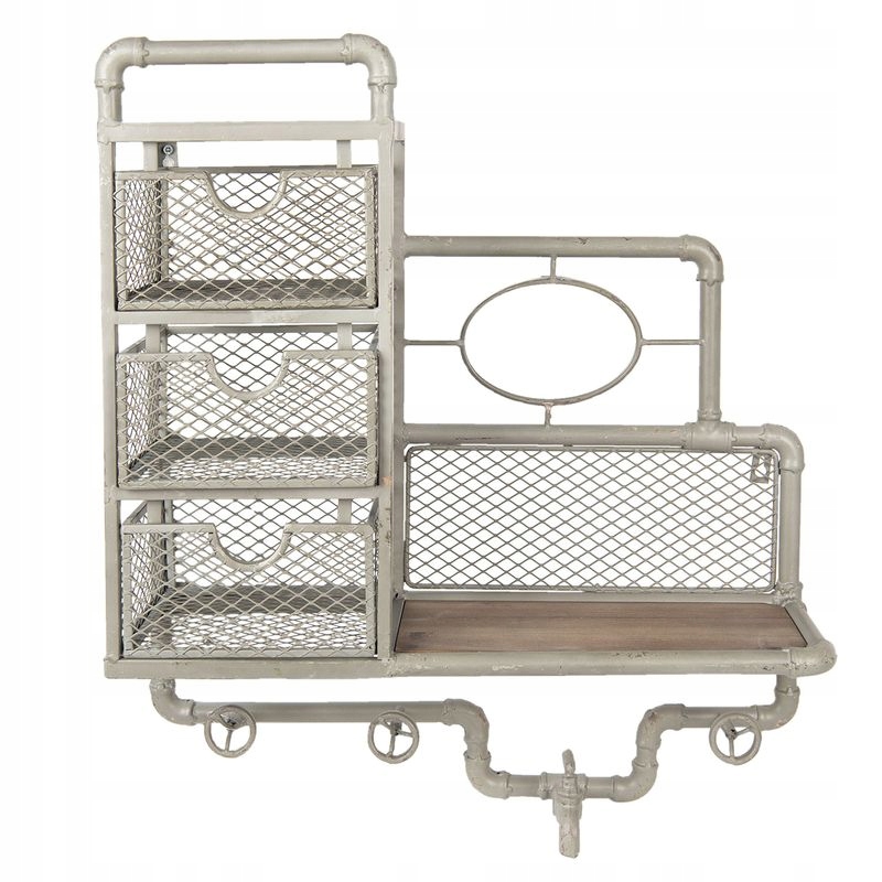 Polica Vešiak Loft v industriálnom štýle ClayreEef