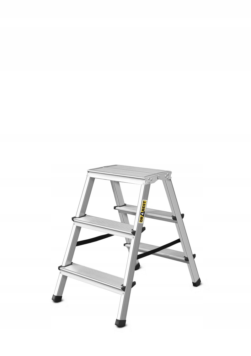 

Drabina dwustronna 3 stopnie aluminiowa 125 kg