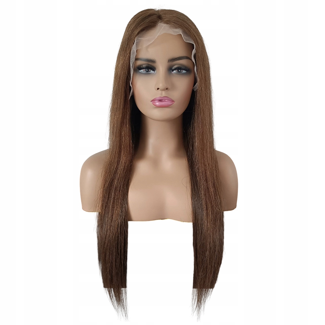 Paruka Lace Front přírodní světle hnědá 40/55/80 cm čepička Bonus