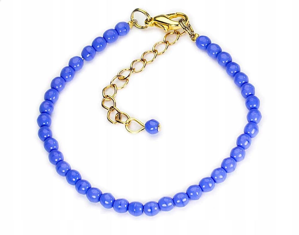 

Drobna Bransoletka Kobaltowa Złota Szkło Kiara