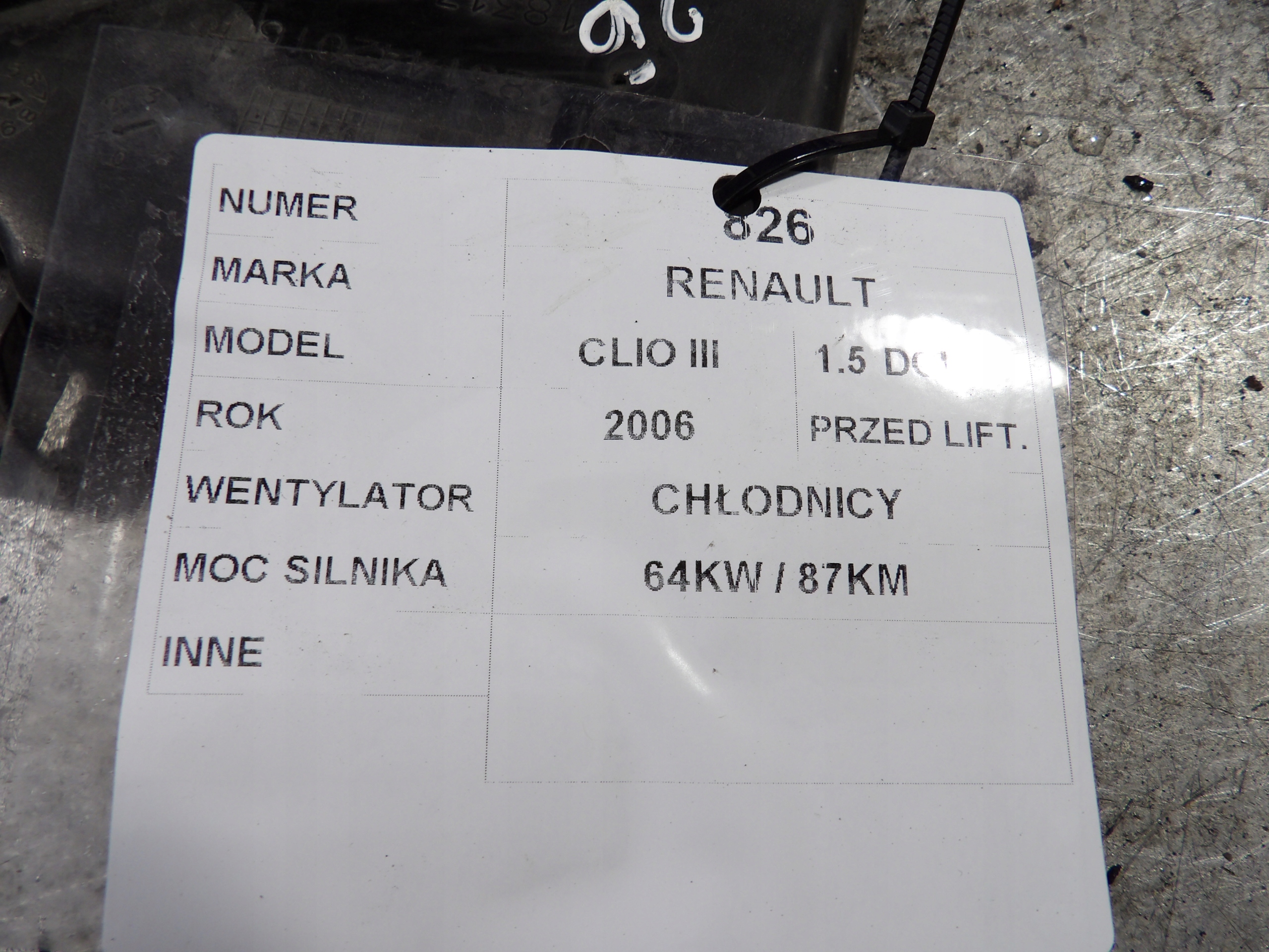 Renault Clio III ventilátor chladiče 1,5DCI