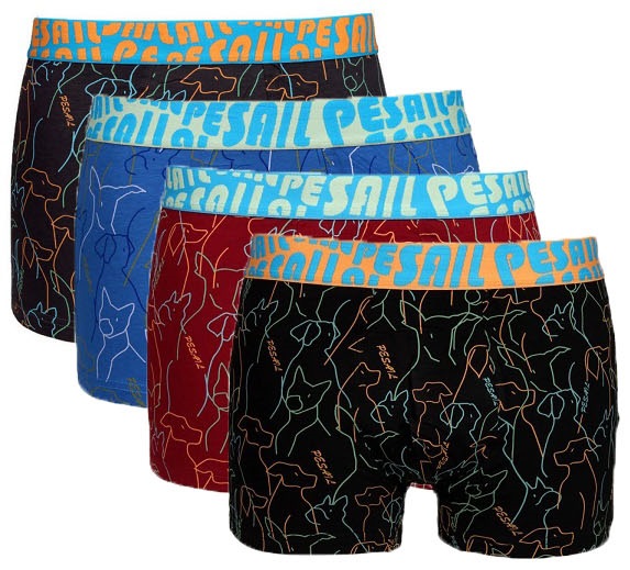 

4x Bokserki Męskie Bawełniane Pesail XL