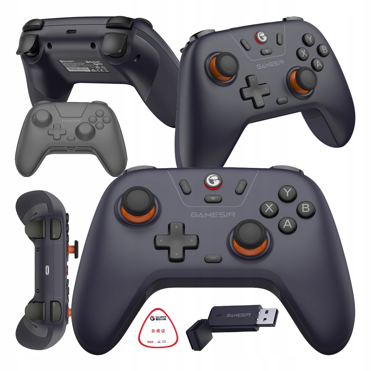 Bezprzewodowy pad GameSir Nova Lite kosmiczny fiolet 2.4GHz Bt Usb-c 600mAh