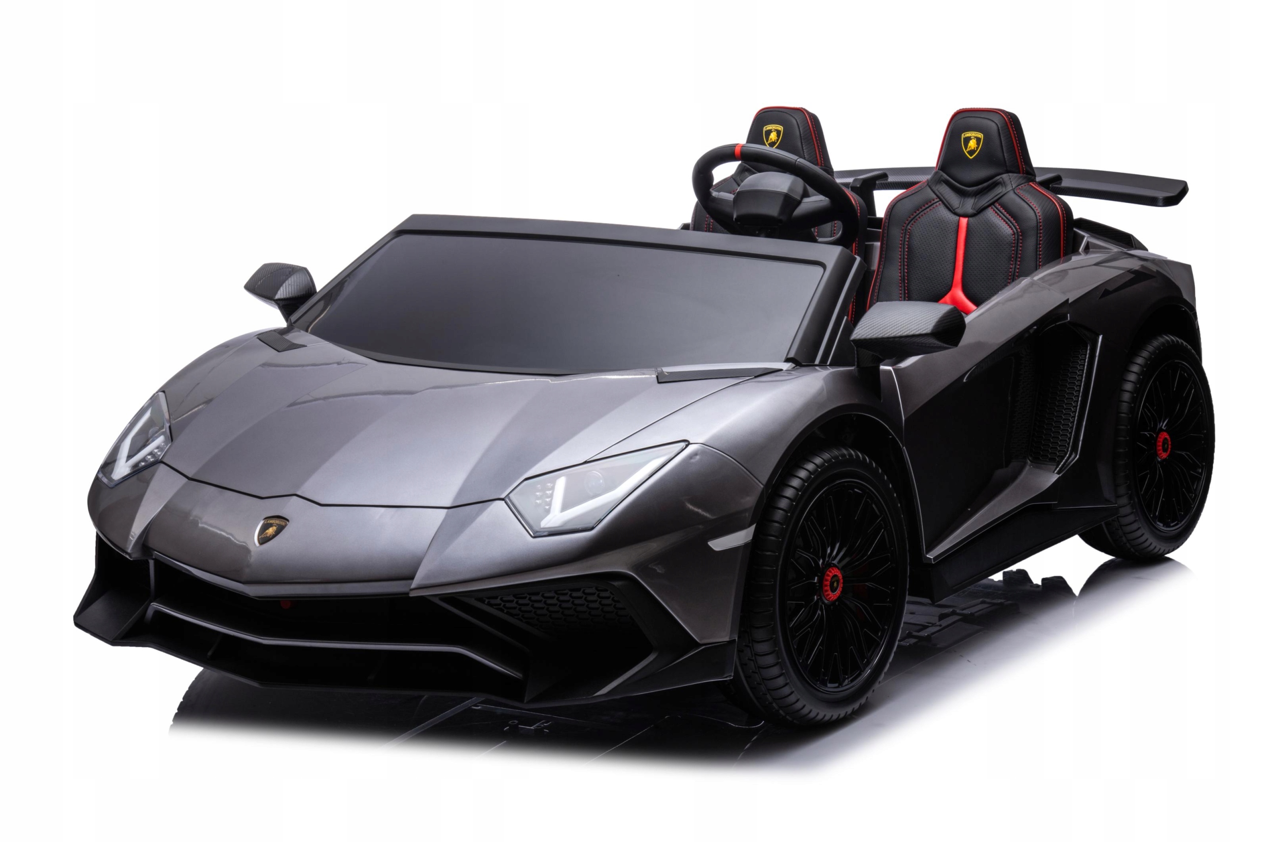 Auto na akumulator Lamborghini Aventador Sv Full opcja dla 2 dzieci Szary