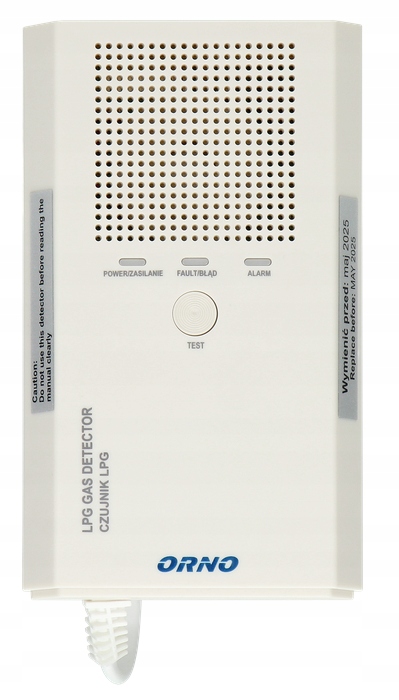 Czujnik Detektor Gazu LPG ORNO OR-DC-631 85dB