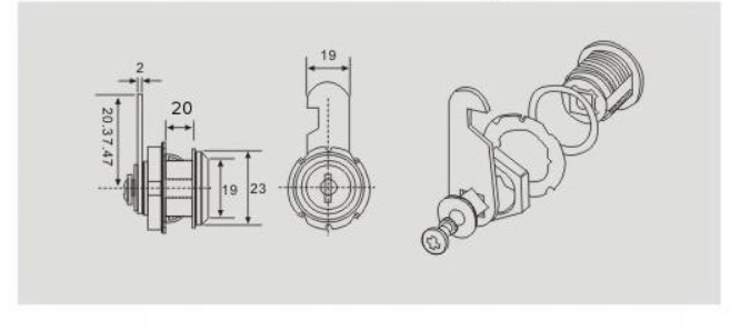 ZAMEK KASETOWY DO SKRZYNEK KASETEK 20 MM Marka XL-Tools
