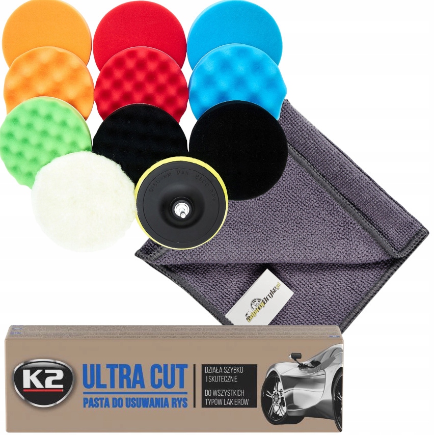 

Zestaw K2 Ultra Cut 120G + Gąbki Polerskie 150MM