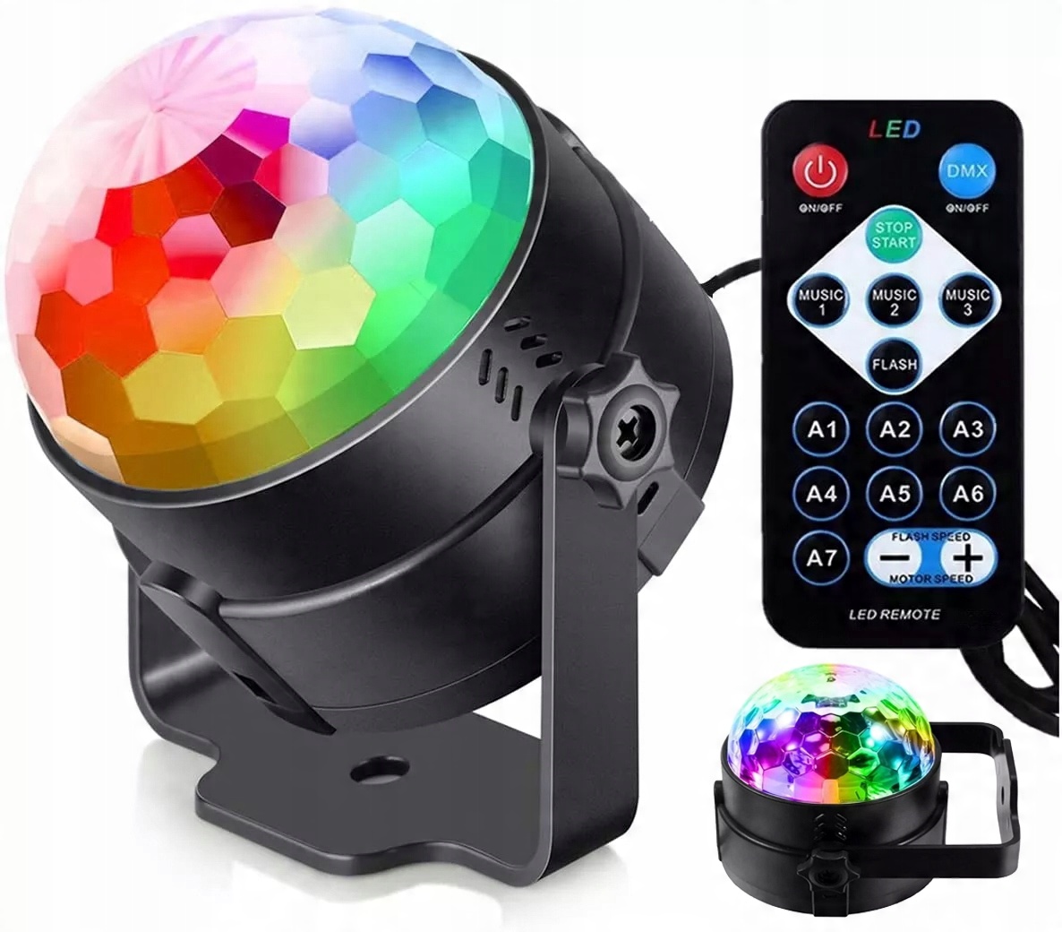 

Kula Disco Projektor Dyskotekowy Reflektor Led Rgb