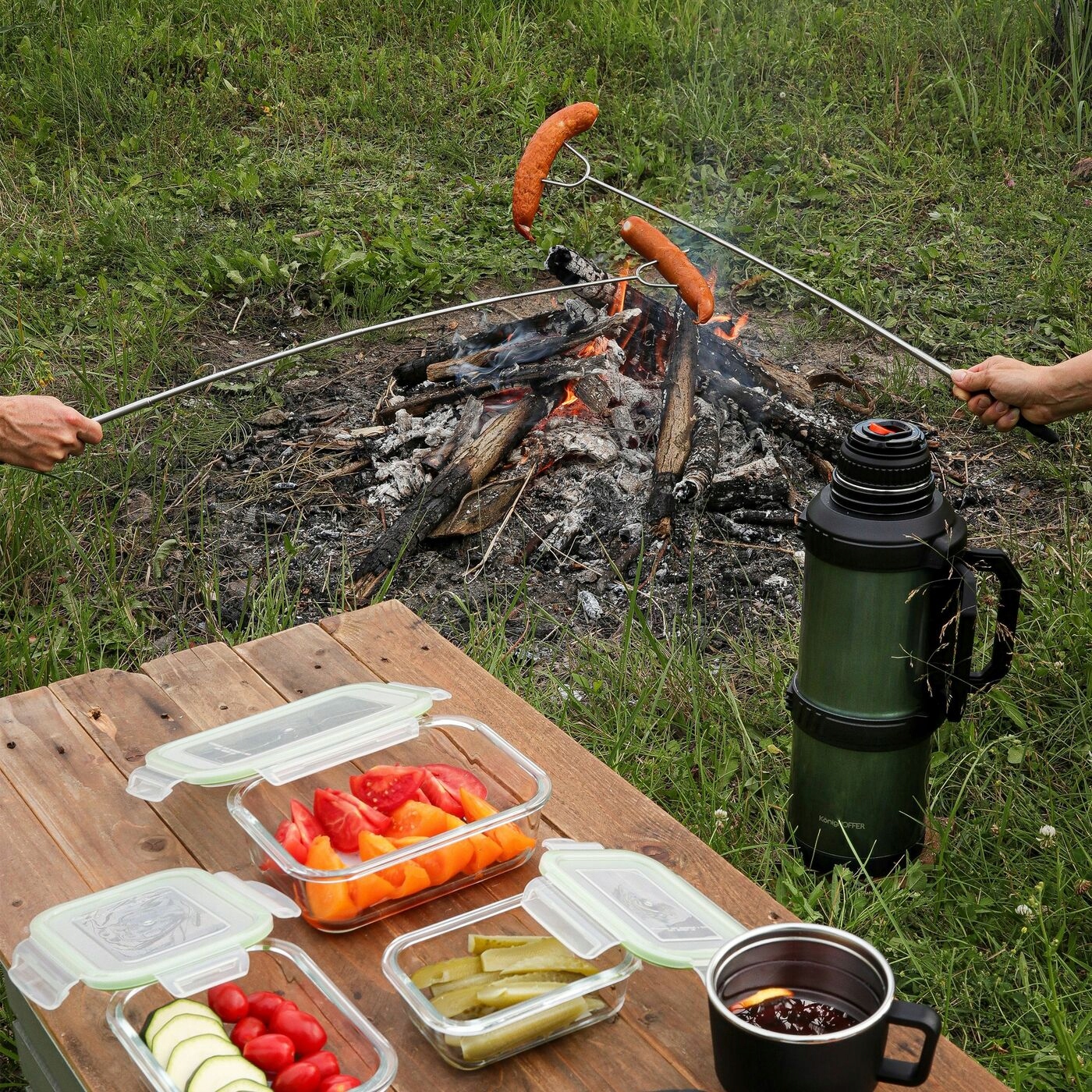 Widelec teleskopowy KIJ DO OGNISKA do kiełbasy WIDEŁKI NA OGNISKO 30-115cm Stan opakowania oryginalne