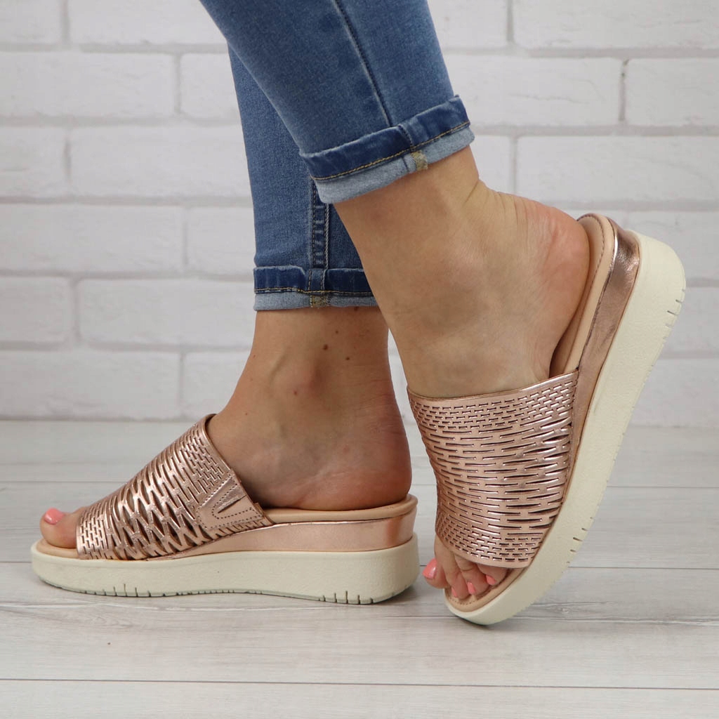 Klapki Tamaris 1-27221-28/907 Różowo/Złote Lico Marka Tamaris