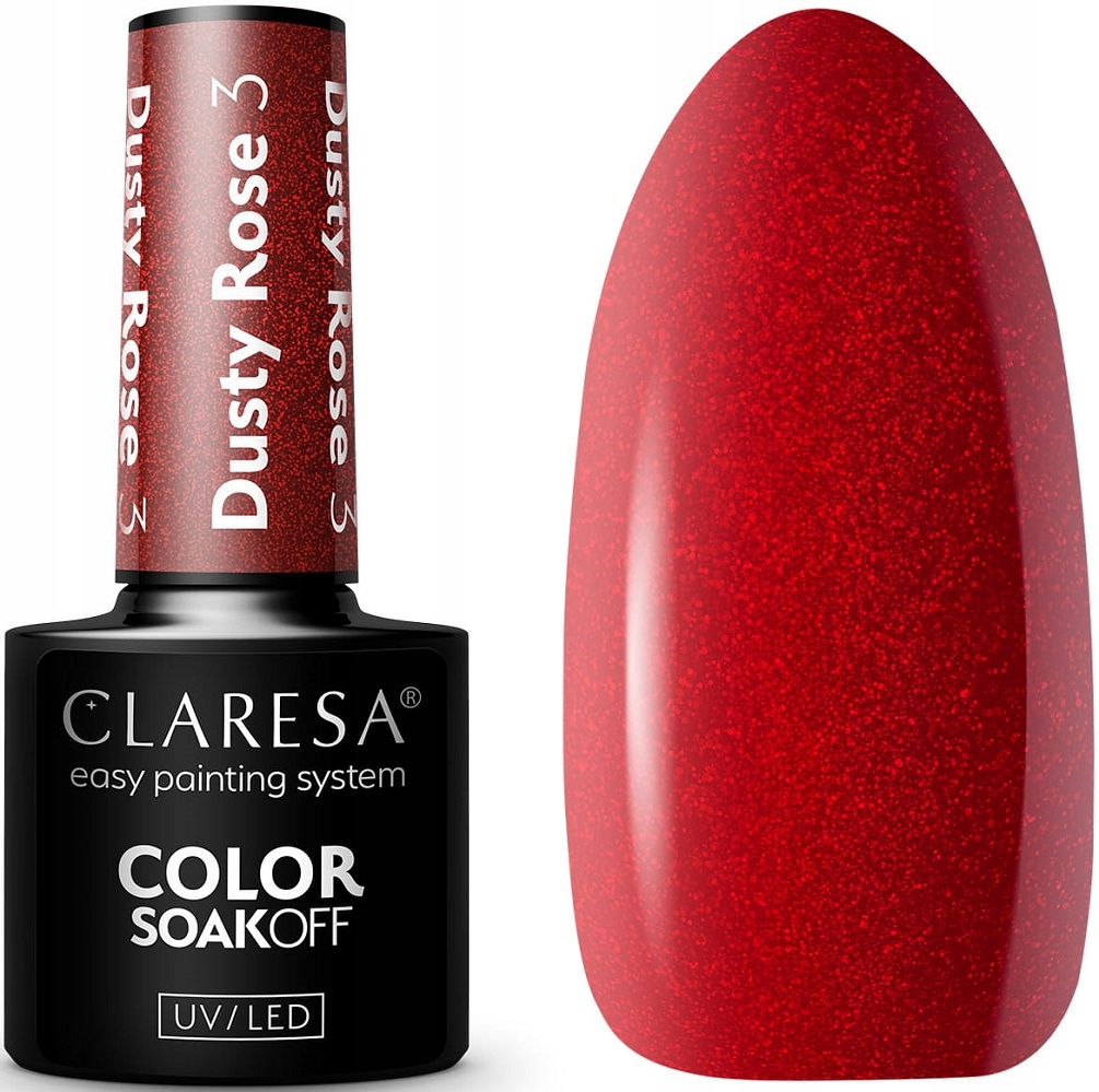 

Claresa Lakier Hybrydowy Dusty Rose 3 Czerwień Red
